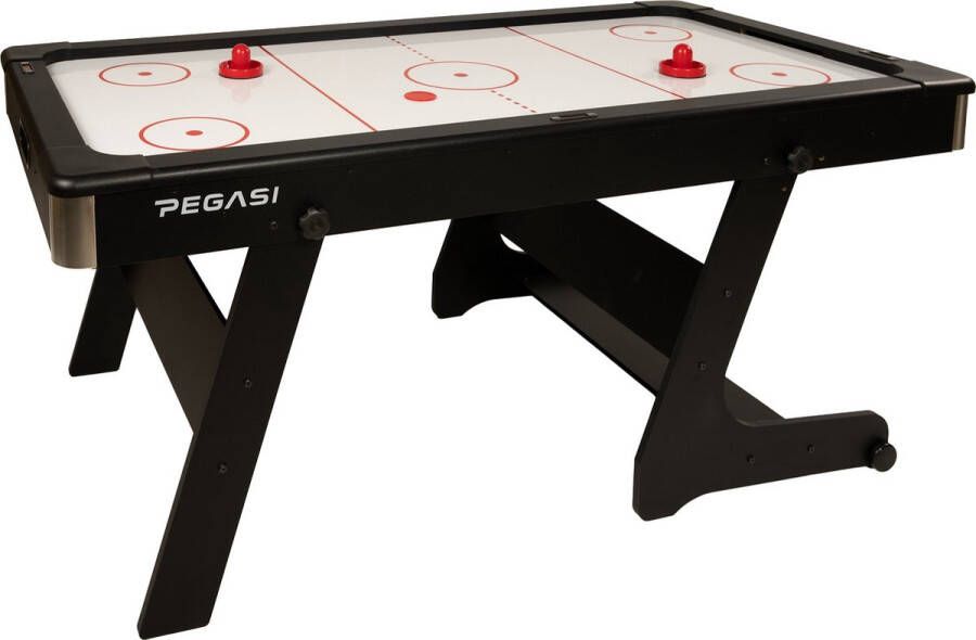 PEGASI Airhockeytafel Tornado 6ft Zwart Airhockey tafel voor thuis Inklapbaar