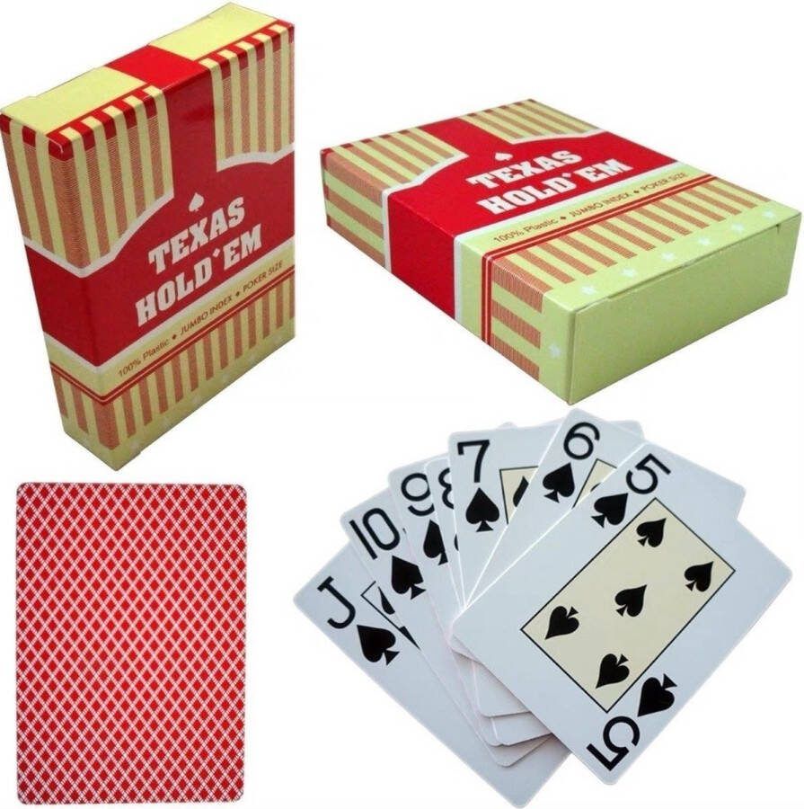 Pegasi Pokerkaarten Waterdicht Kreukvrij Plastic Rood