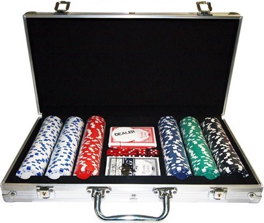 PEGASI pokerset 300 chips koffer Texas Hold'em Poker Set Pokerkoffer Koffer voor Pokeren