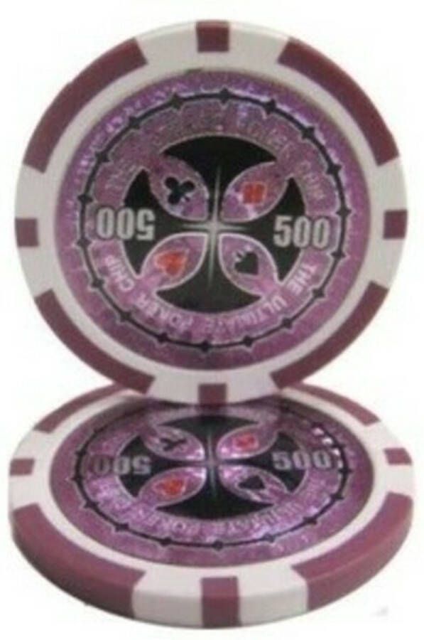 PEGASI Ultimate pokerchip 11.5g Value 500 25st. Texas Hold'em Poker Chips Fiches voor Pokeren