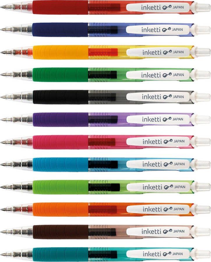 Penac Inketti Gel-ink balpen 0.5mm 12 stuks assorti kleuren