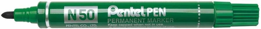 Pentel Viltstift N50 rond groen 1.5-3mm 1 stuk 12 stuks