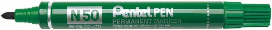 Pentel Viltstift N50 rond groen 1.5-3mm 12 stuks