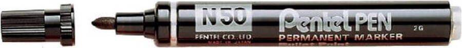 Pentel Viltstift N50 rond zwart 1.5-3mm