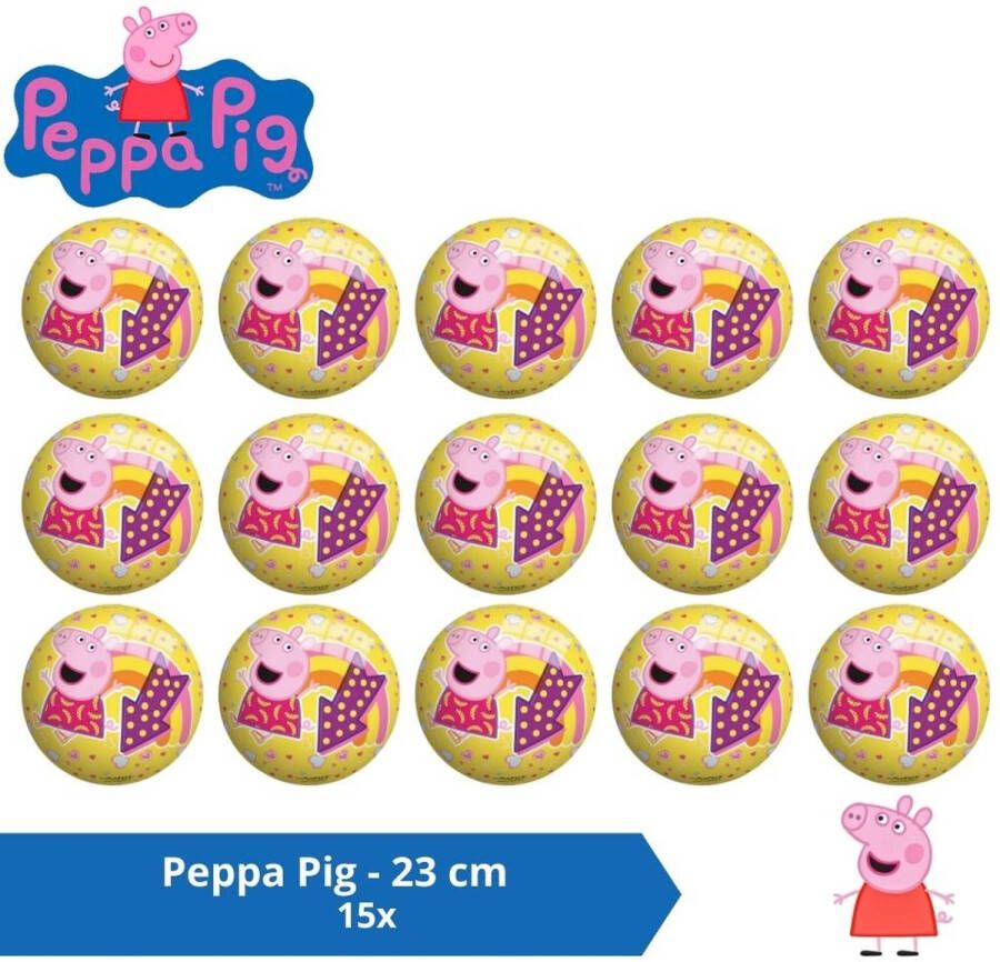 Peppa big Bal Voordeelverpakking Peppa Pig 23 cm 15 stuks