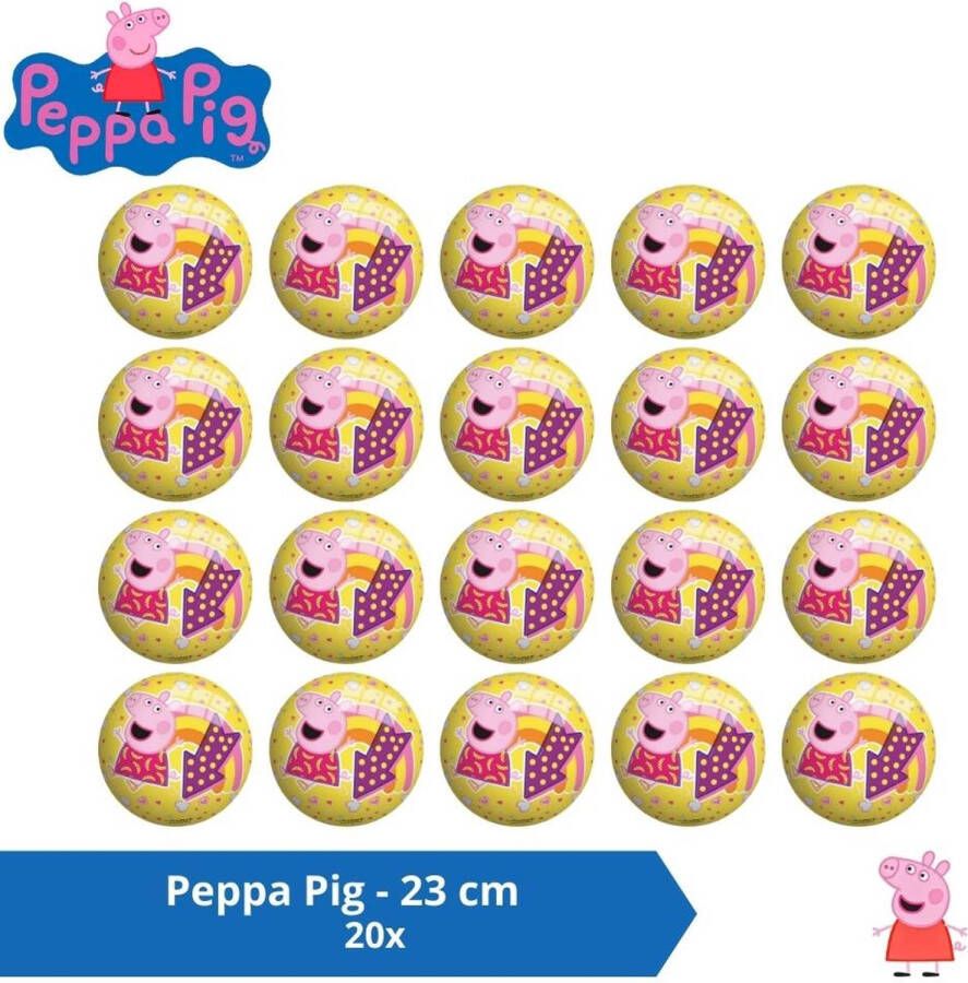 Peppa big Bal Voordeelverpakking Peppa Pig 23 cm 20 stuks