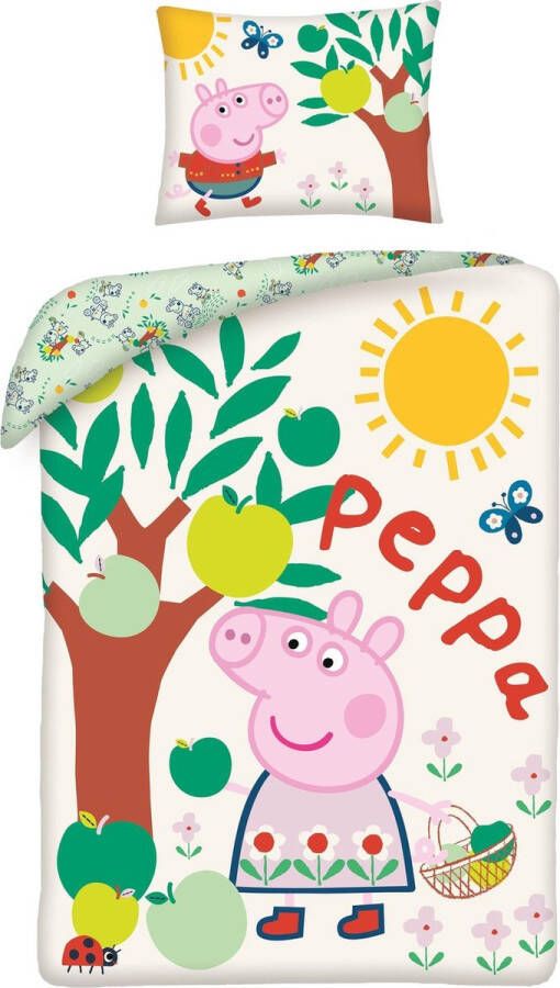 Peppa Pig Dekbedovertrek Appelboom Eenpersoons 140 x 200 cm Katoen