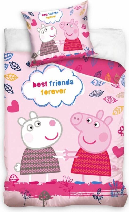 Peppa Pig Dekbedovertrek Best Friends Forever 140 X 200 Cm 70 X 90 Cm Katoen