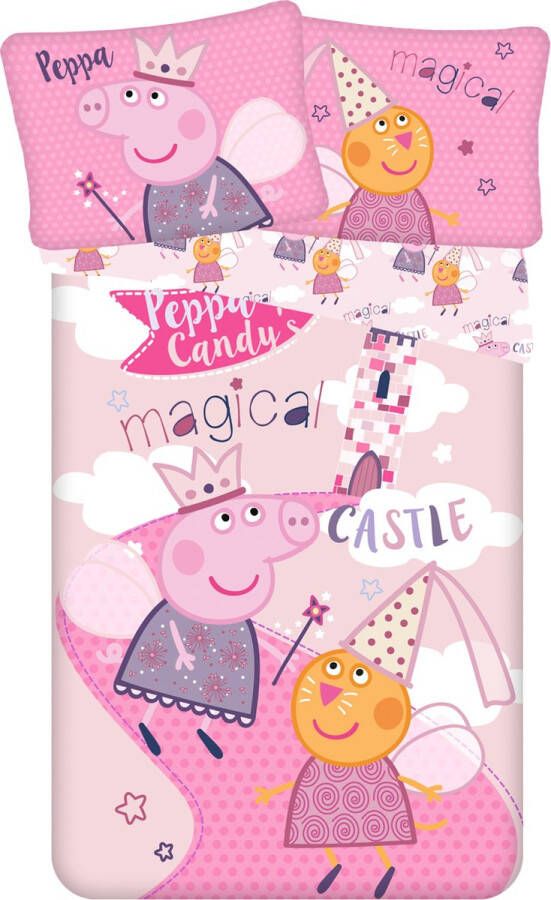 Peppa Pig Dekbedovertrek Magic Castle 140 x 200 cm + 70 x 90 cm eenpersoons 100% katoen