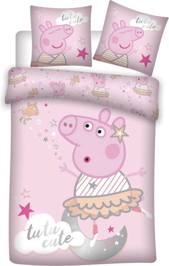 SimbaShop Peppa Pig Dekbedovertrek Tutu Cute Eenpersoons 140 x 200 cm Polyester