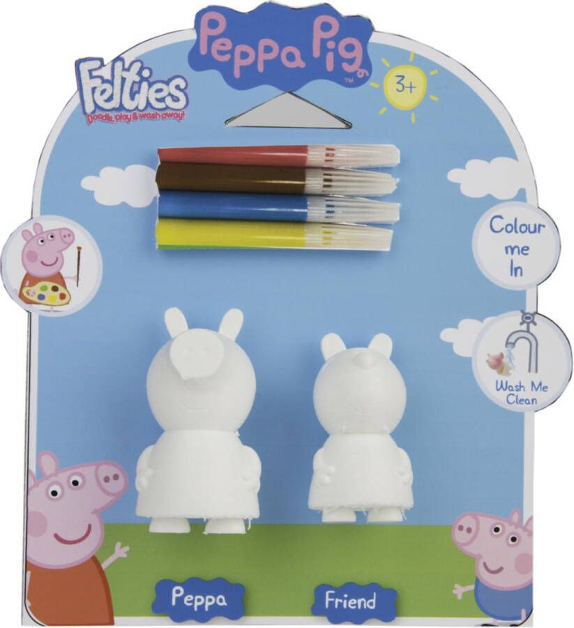 Peppa Pig Dubbelpak viltjes Felties in Twin Blisterpack assorti 18x20cm