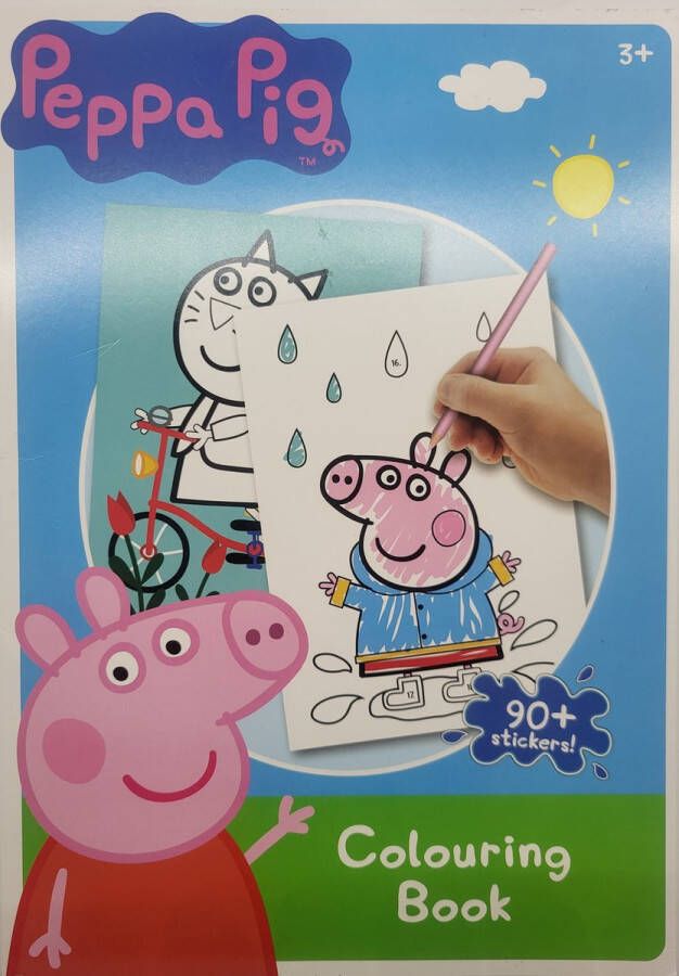 Peppa Pig kleurboek met 90 stickers