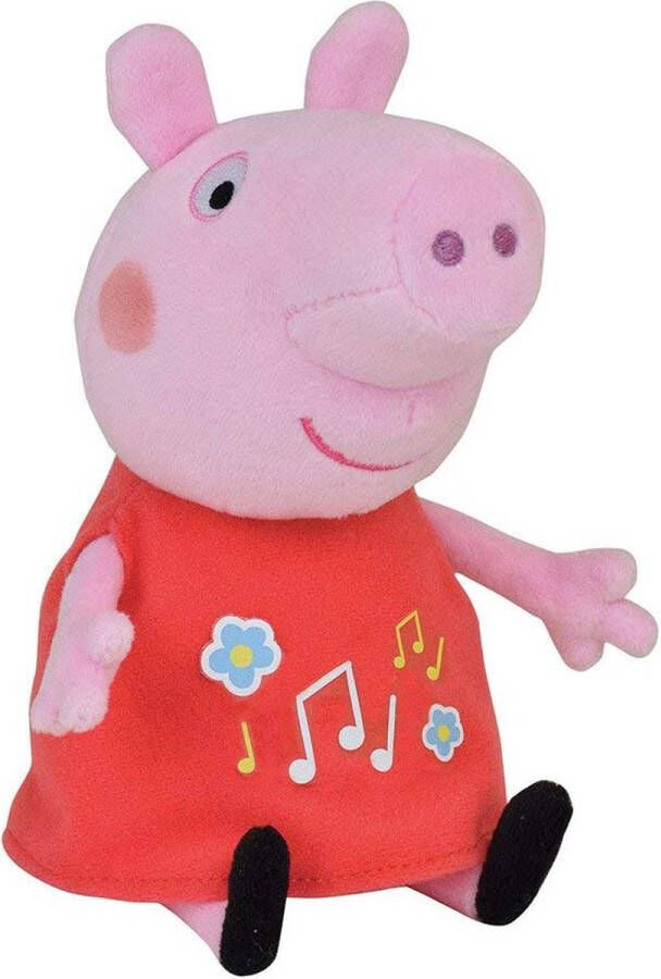 Peppa Pig Knuffel met muzikale buik 17 cm Roze