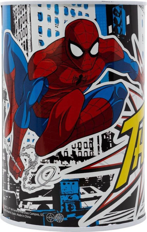 Peppa Pig Spiderman Spaarpot Metaal 430 ML Voor Kinderen 15x10 cm