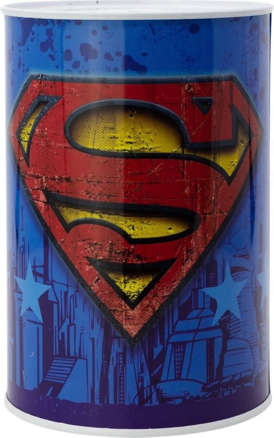 Peppa Pig Superman Spaarpot Metaal 430 ML Voor Kinderen 15x10 cm