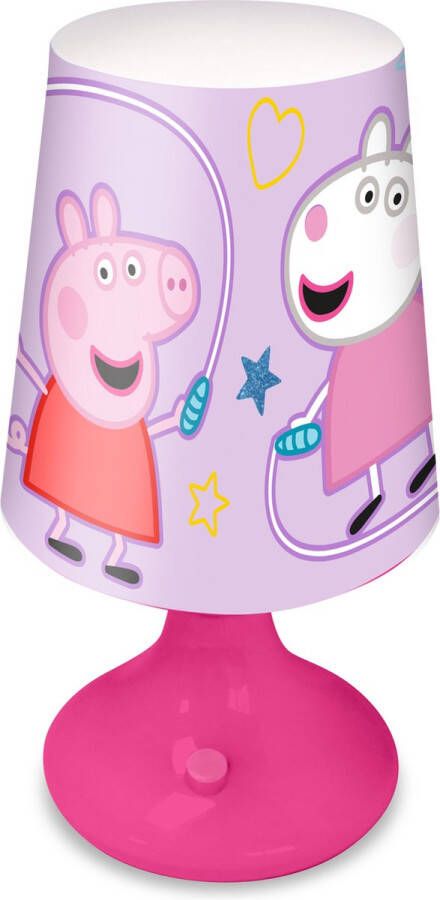 Merkloos Peppa Pig tafellamp bureaulamp nachtlamp voor kinderen kunststof 18 x 9 cm Nachtlampjes