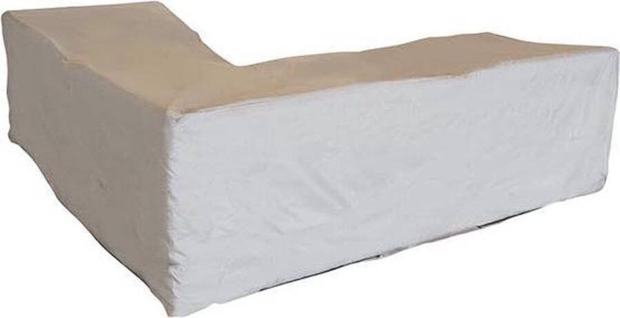 Perel Buitenhoes voor loungeset beigegrijs L-vormig 250 cm x 250 cm x 90 cm x 70 cm