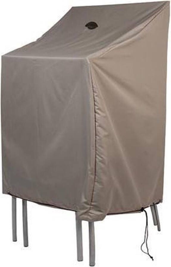 Perel Buitenhoes Voor Stapelstoelen Beigegrijs Trapeziumvormig 66x66x128cm Trapeziumvormig Poly