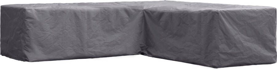 Perel Buitenhoes Voor Tuinset Grijs L-vormig 250x250x70cm L-vorm Geweven Plypropyleen