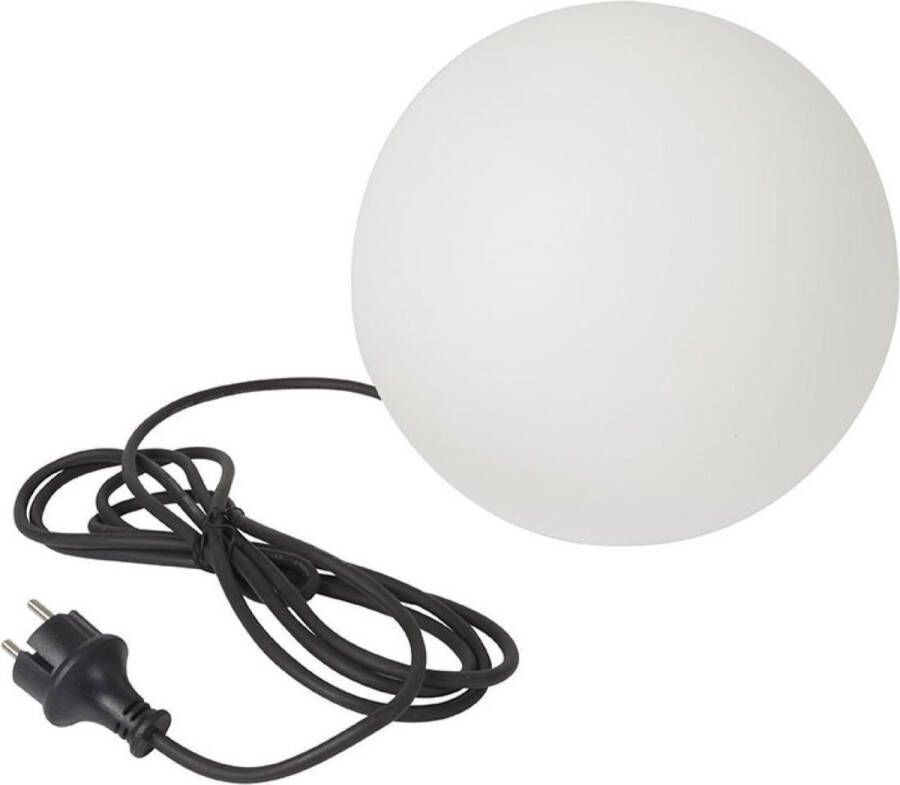 Perel Lichtbol Voor Tuin Kogellamp Met Grondpen Gebruik Binnen En Buiten 3 M Ip65 Wit