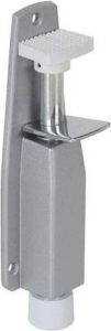 Perel deurstopper 20 2 x 4 8 cm staal rubber zilver wit