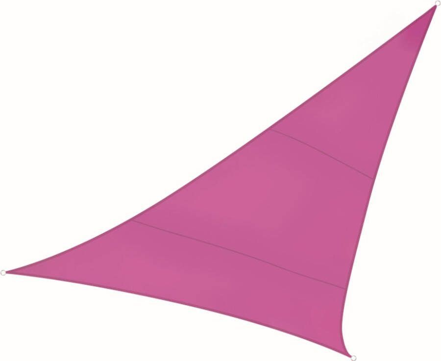 Perel Schaduwdoek waterafstotend 3.6 x 3.6 x 3.6 m 160 g m² polyester driehoek fuchsia