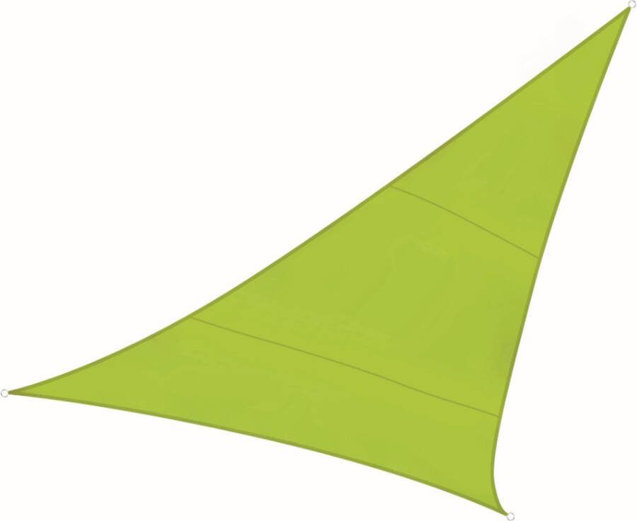 Perel Schaduwdoek waterafstotend 3.6 x 3.6 x 3.6 m 160 g m² polyester driehoek limoengroen