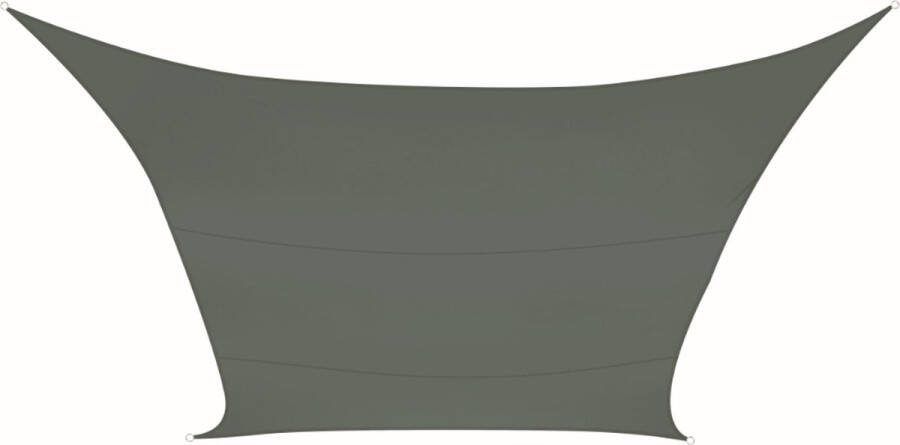 Perel Schaduwdoek waterafstotend 4 x 3 m 160 g m² polyester rechthoek groengrijs