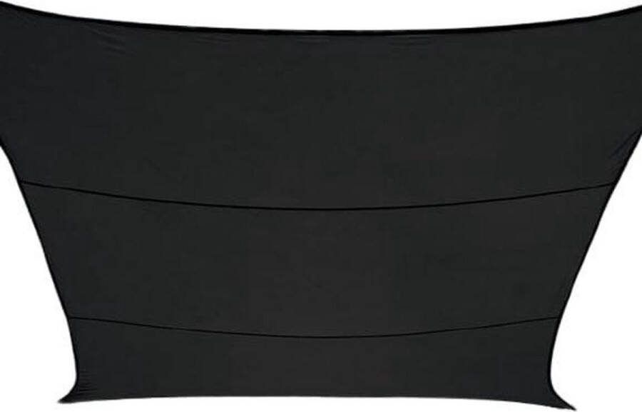 Perel Schaduwdoek waterdoorlatend luchtdoorlatend 3.6 x 3.6 m 180 g m² HDPE vierkant donkergrijs