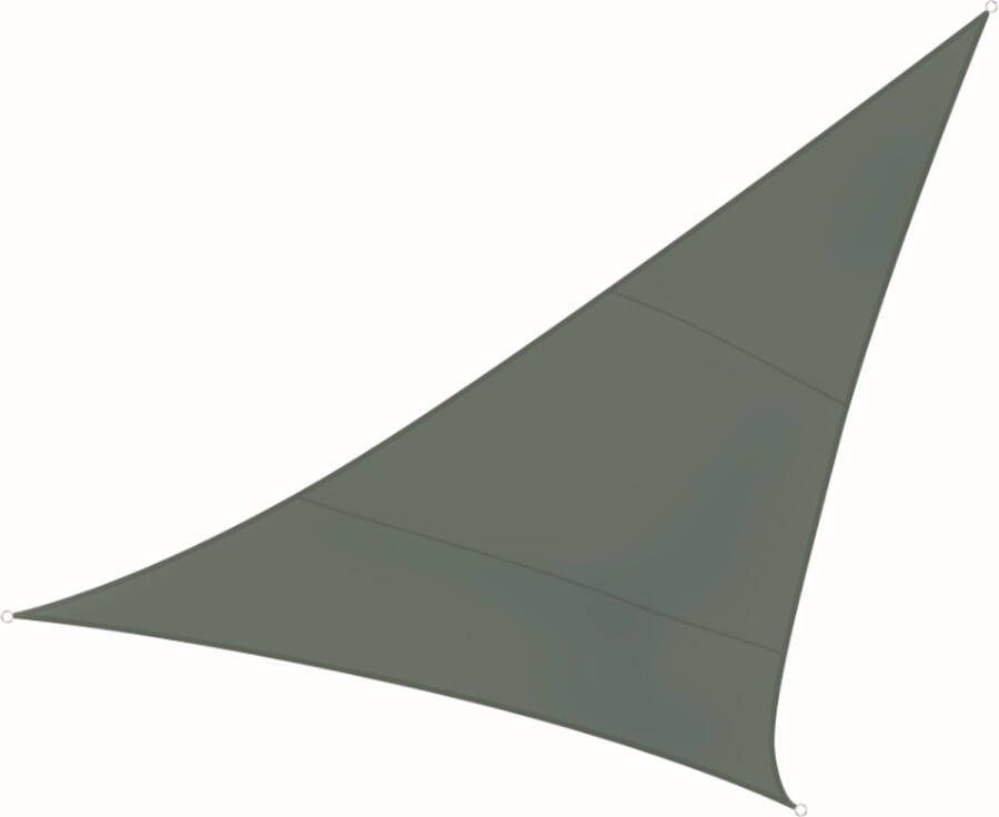Perel Schaduwdoek waterafstotend 3.6 x 3.6 x 3.6 m 160 g m² polyester driehoek groengrijs