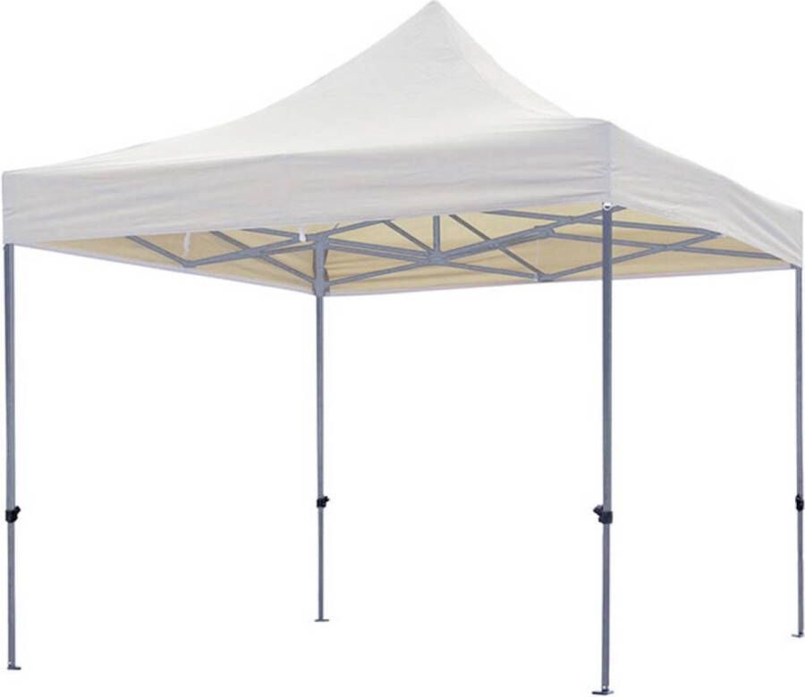 Perel Professionele zonnetent easy-up opvouwbare en waterdichte partytent pavilioen vierkant 3 x 3m wit