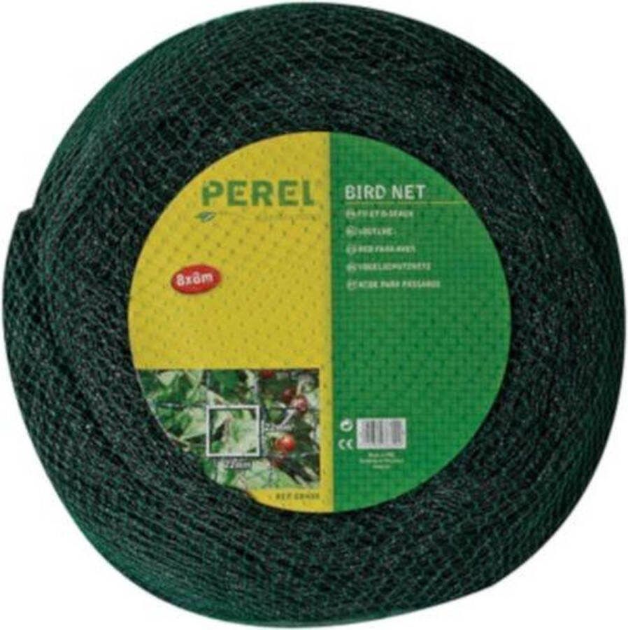 Perel Vogelnet Polyester Maaswijdte 2 Cm² 8 X 8 M Groen
