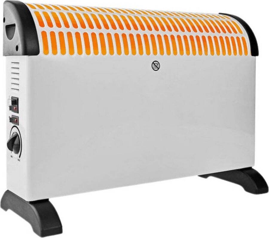 Perel Warmsafe Turbo 2000W elektrische convectorkachel 3 standen Ventilator 750 1250 2000W Verstelbare Thermostaat 60m3