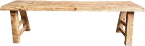 Perfecthomeshop Houten bankje 135 cm houten bankje decoratie – houten bankje slaapkamer houten zitbank