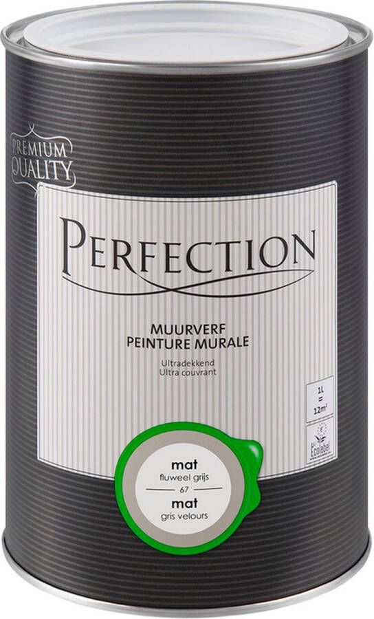 Perfection Muurverf Ultradekkend Mat Fluweel Grijs 1l