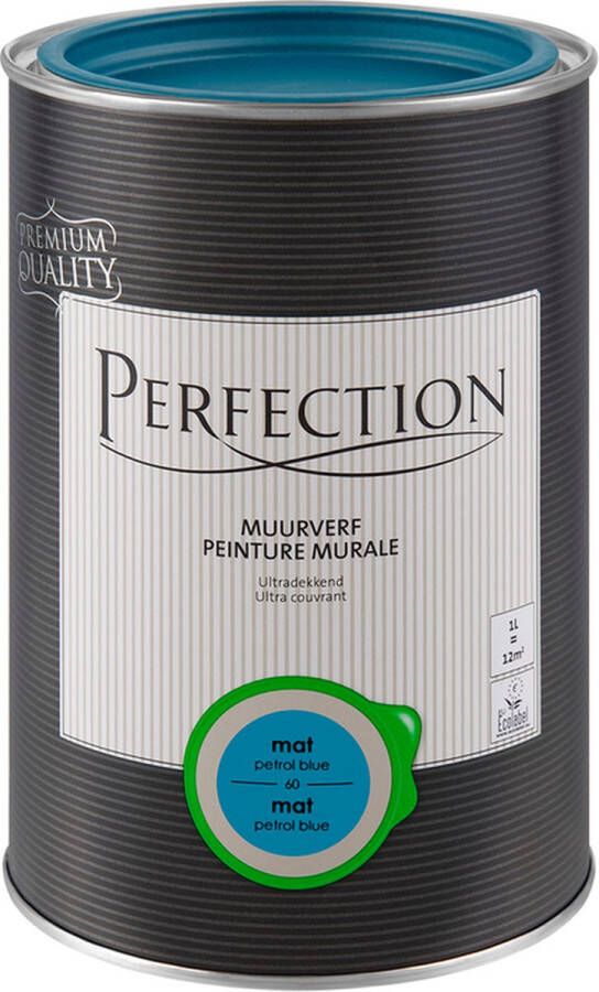 Perfection Muurverf Ultradekkend Mat Petrol Blue 1l