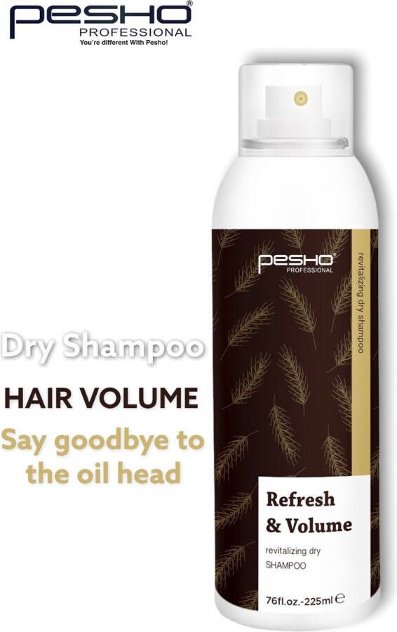 PESHO PROFESSIONAL Droogshampoo Pesho Revitalizing Dry Shampoo Refrech&volume Pesho Droog shampoo dry shampoo