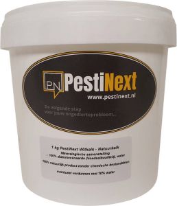 PestiNext 1 kg Witkalk Natuurkalk Hokwit natuurkalk kippenhok witkalk voor dierverblijf