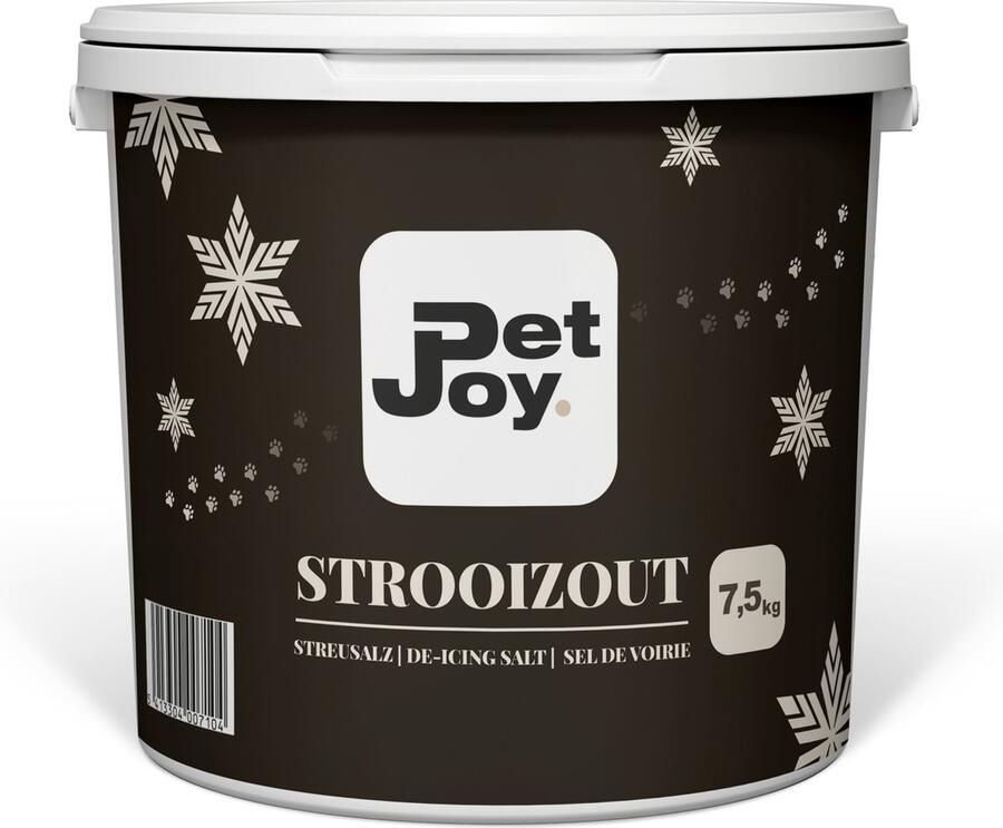 Pet-Joy PetJoy Strooizout 5 KG Afsluitbare emmer Bestrijdt gladheid en sneeuw