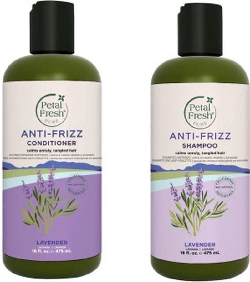 Petal Fresh PETAL FREASH Anti-Frizz Lavender shampoo (475ml) & Conditioner 475ml 2 pack