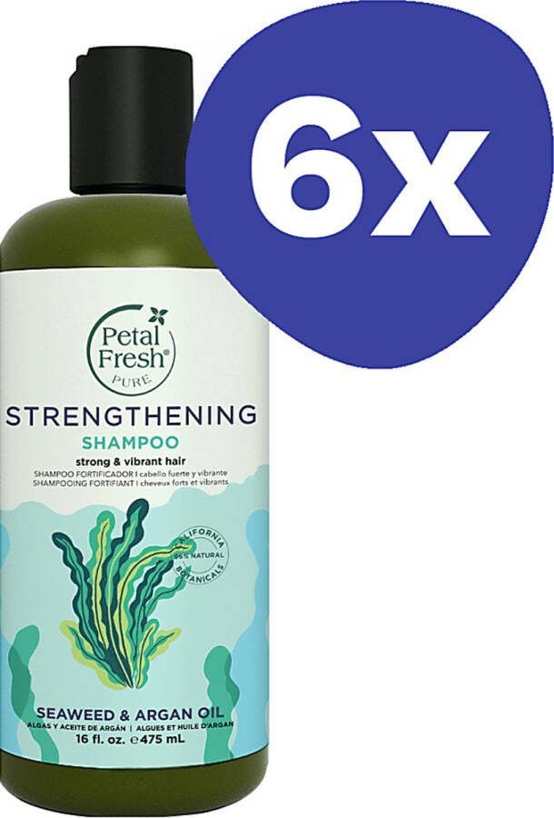 Petal Fresh Seaweed & Argan Oil Shampoo (versterkt haar) (6x 475ml)