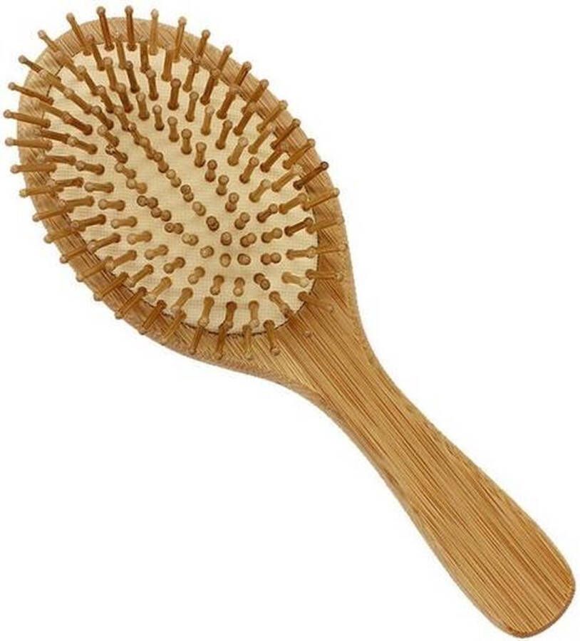 Petasos Bamboe haarborstel Hoofdhuid massage borstel Haarborstel Rond Groot 23.5 x 8.5cm