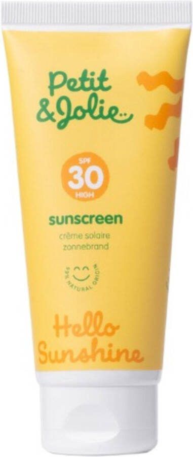 Petit & Jolie Natuurlijke Zonnebrand SPF 30 100 ml voor baby's en kinderen