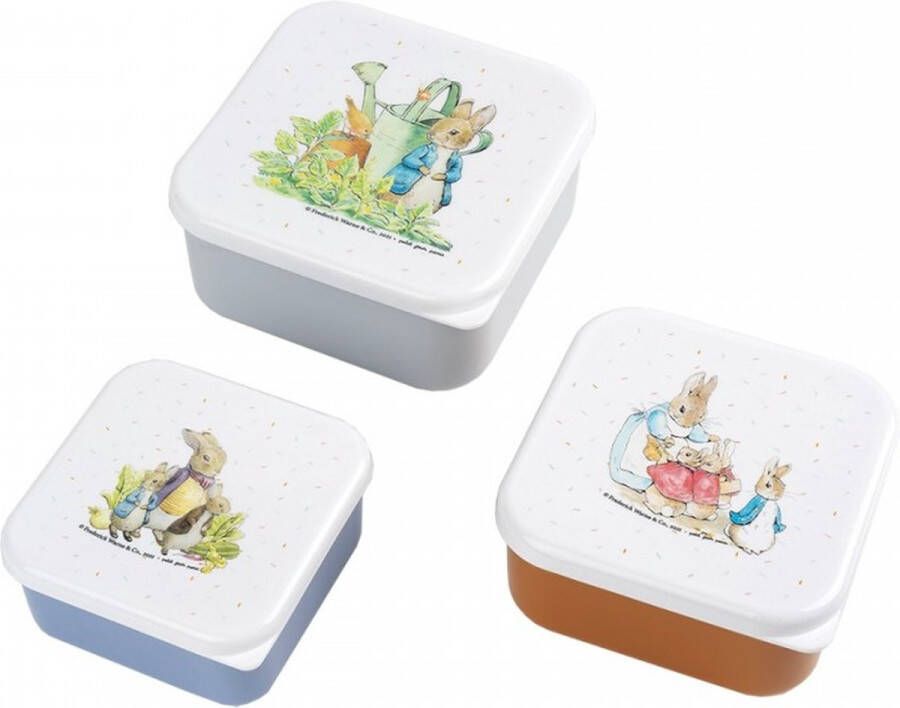 Petit Jour Paris Peter Rabbit lunch box 3 in elkaar 12 12 5 cm