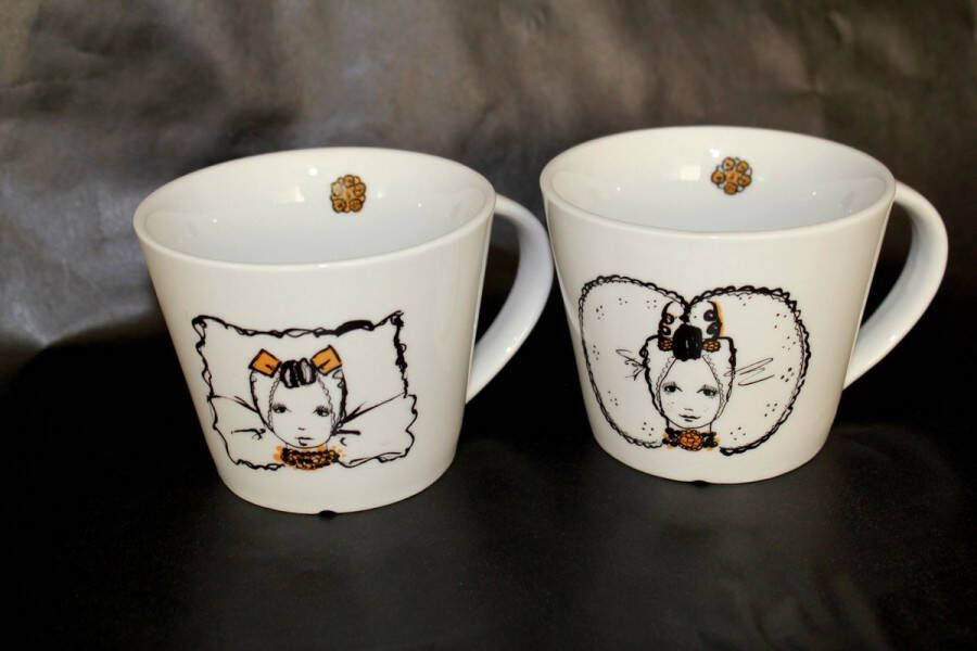 Petit Paris Illustraties Espresso kop en schotel Zeeuwse knoop