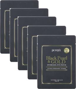 Petitfée Petitfee Black Pearl & Gold Hydrogel Eye Patch (1 pair single use) 5 PACK Korean skincare