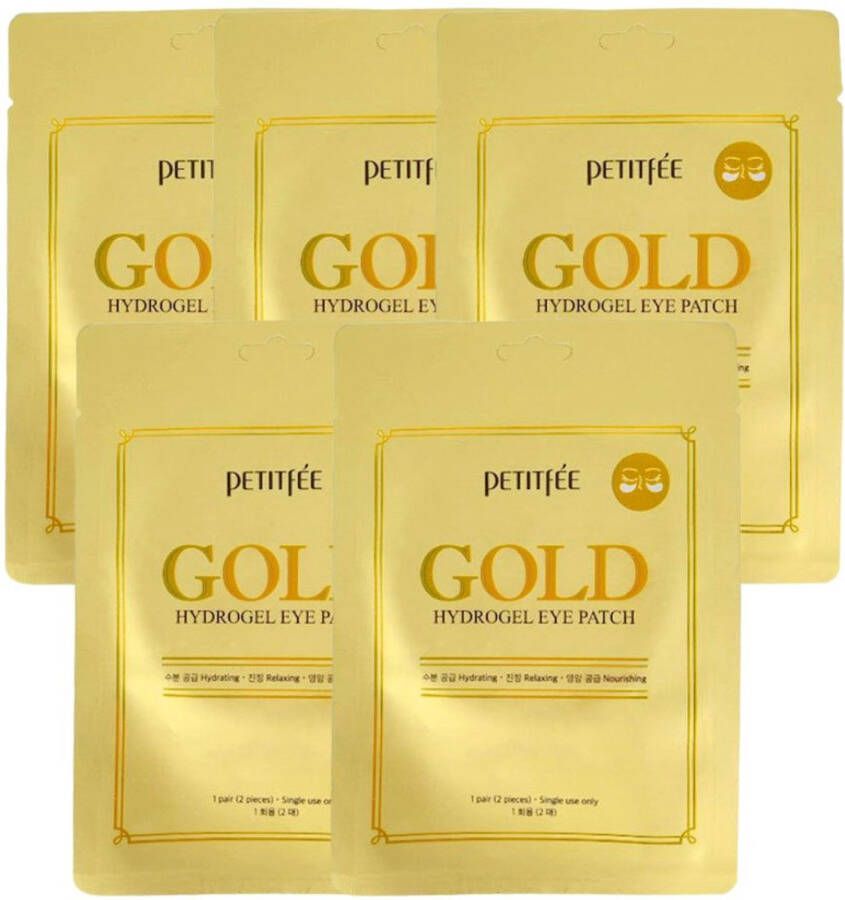 Petitfée Petitfee Gold Hydrogel Eye Patch (1 pair single use) 5 PACK Korean Skincare