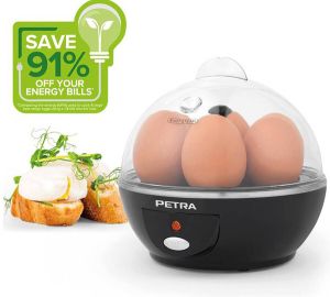Petra electric Petra Elektrische Eierkoker voor 6 eieren – Koken Pocheren Roerei Omelet – Vaatwasserbestendig
