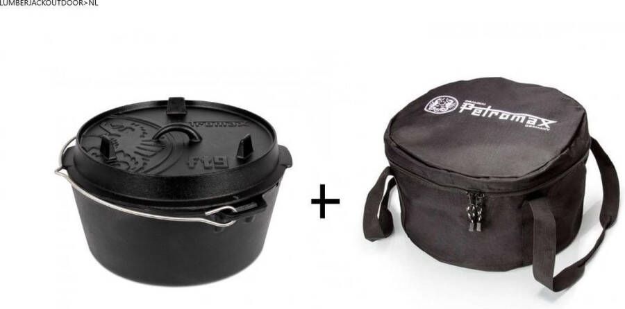 Petromax Dutch Oven set FT9-t ZONDER pootjes + Transporttas