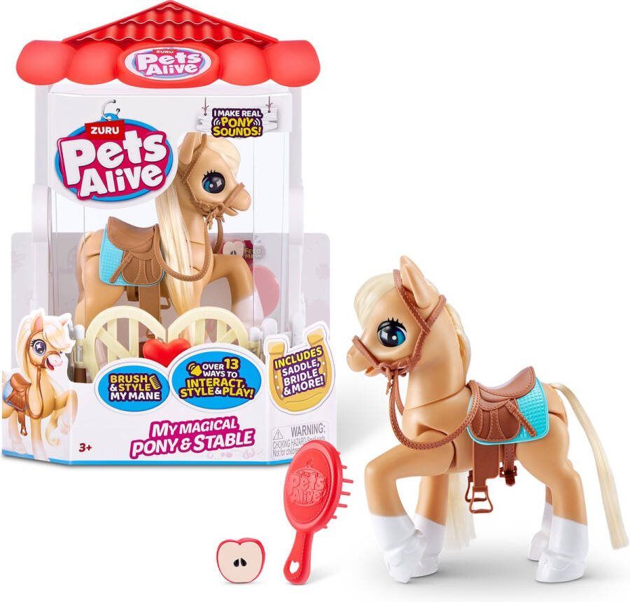 PETS ALIVE ZURU My Magical Pony and Stable Speelfiguur 32cm